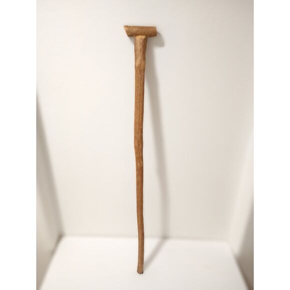 Antique Natural Hardwood Crosshead 34" Handmade Primitive Walking Stick Cane - Picture 1 of 11